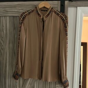 Kobi Halperin silk shirt with embroidery